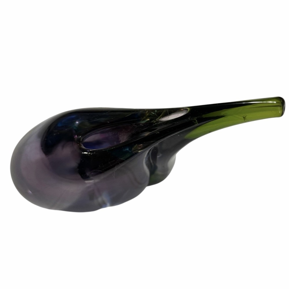 Vintage Murano Sommerso Art Glass Vase Purple Blue Green 9.5" Italian MCM - Picture 5 of 7